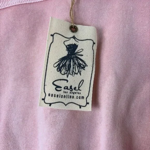 Easel Los Angeles monkey Washed Terry Knit Sweater Wide Leg - Picture 5 of 7